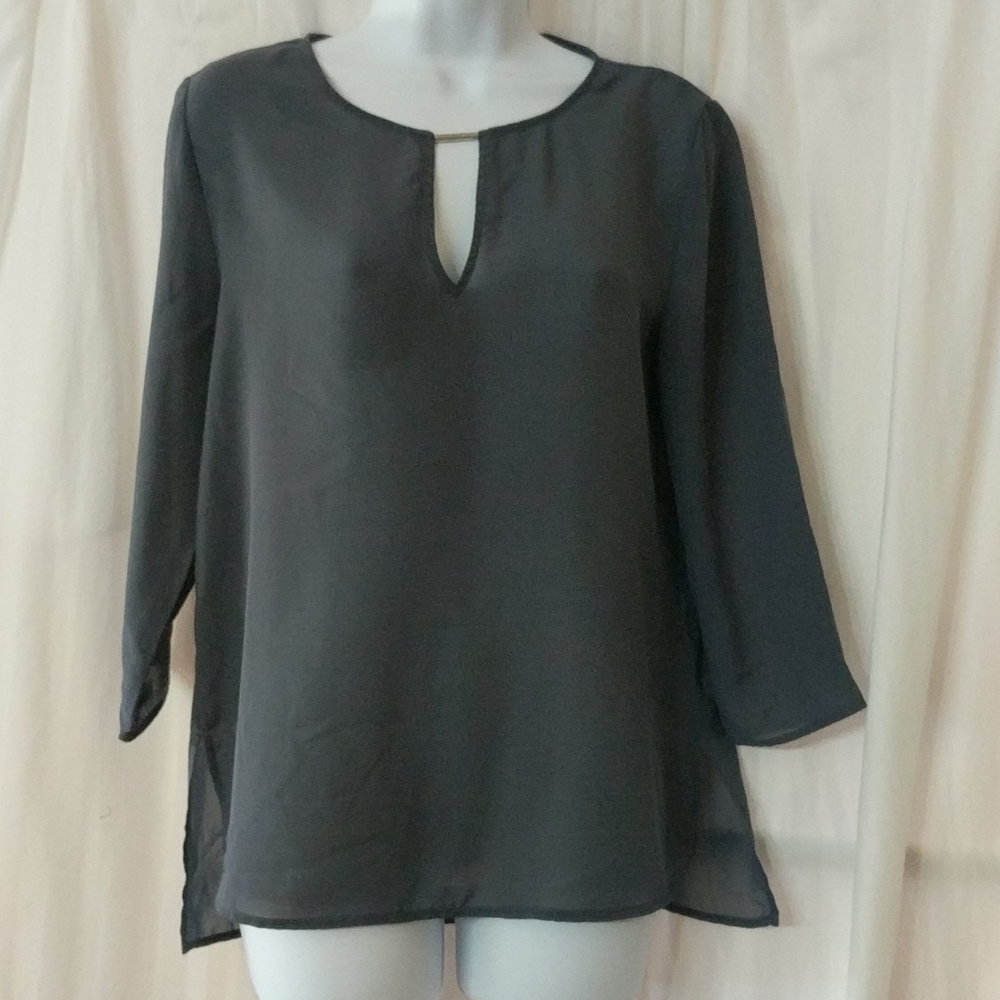 Banana Republic Blue Pop Over Blouse/Top Size M